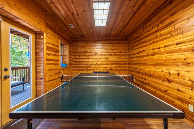 Game area for guests at Catbird Cabin