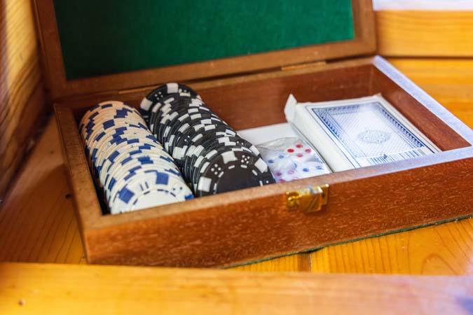 Laundry area inside Catbird Cabin