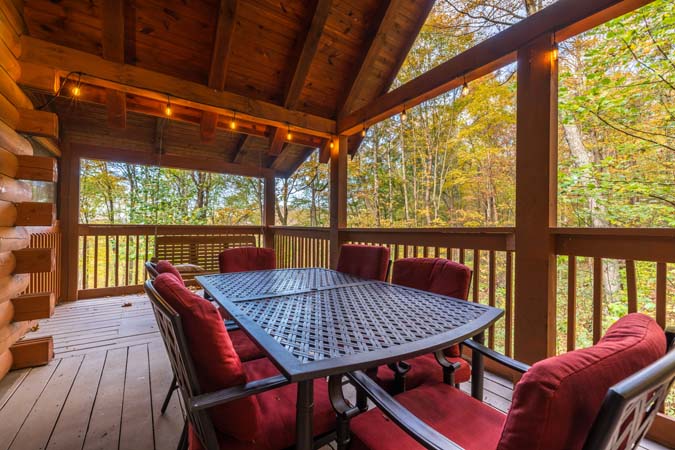 Wildlife viewing from Catbird Cabin decks