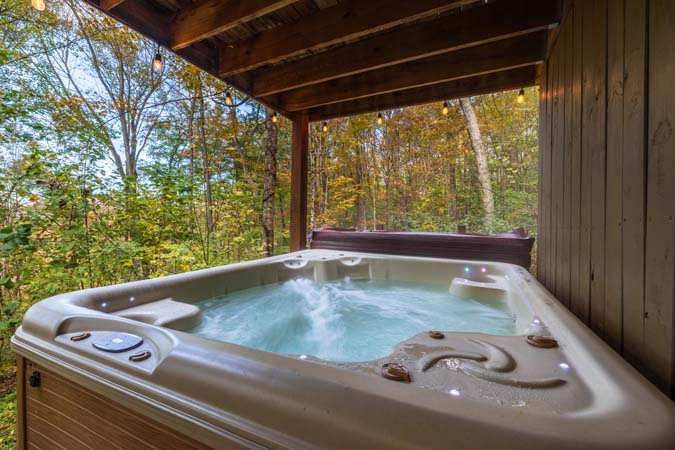 Parking area near Catbird Cabin in wooded setting