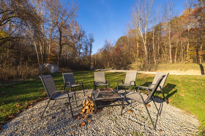 Dining space inside open living area