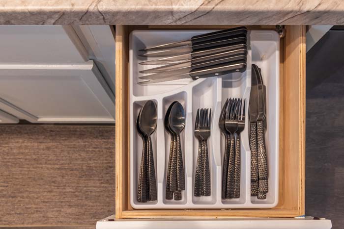 Bathroom with vanity and mirror