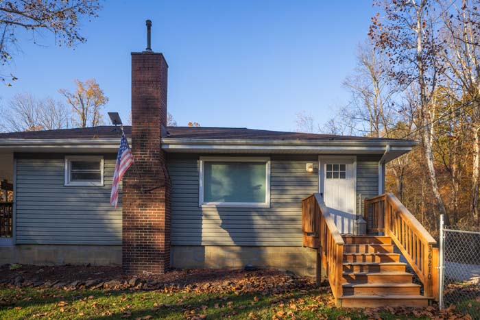 Front entrance of cozy vacation home
