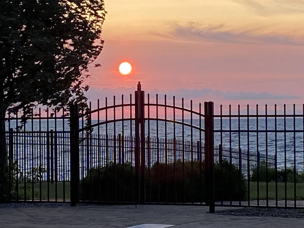 sunset view by gate