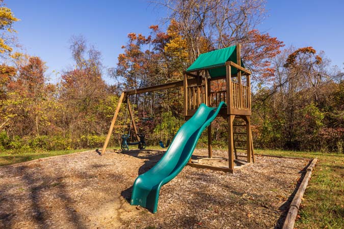 Outdoor stone fireplace