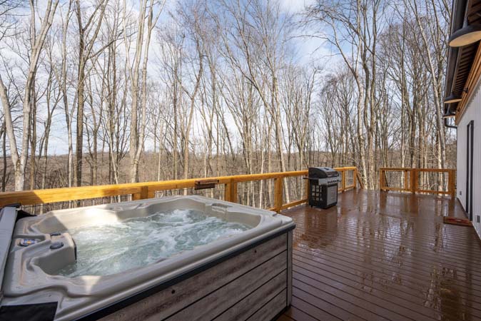 Exterior view of container rental in Hocking Hills Ohio