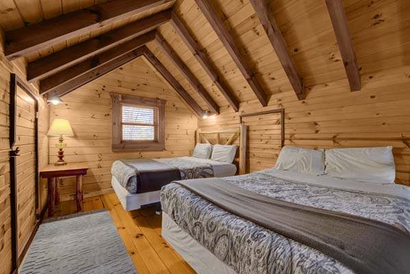 Serenity and peace in the cabin bedroom