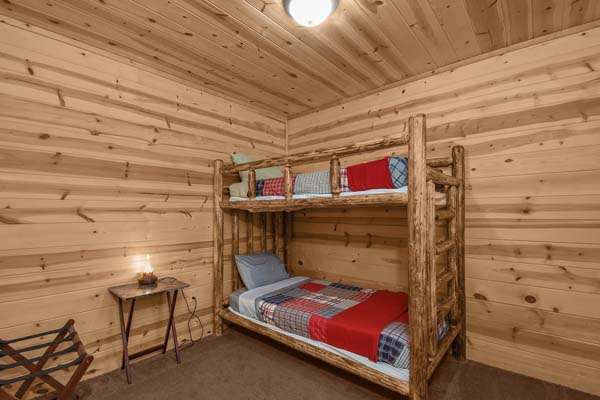 log bunk beds