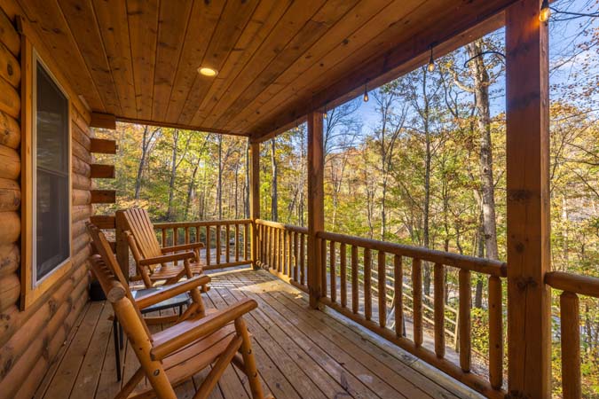 Kitchen with stainless appliances at Little Pine Cabin