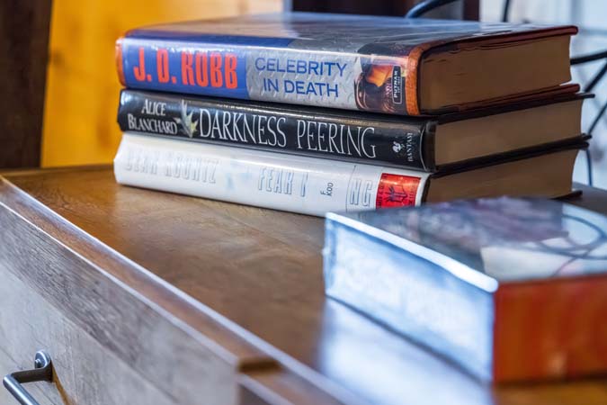 Bathroom vanity and fixtures at Little Pine Cabin