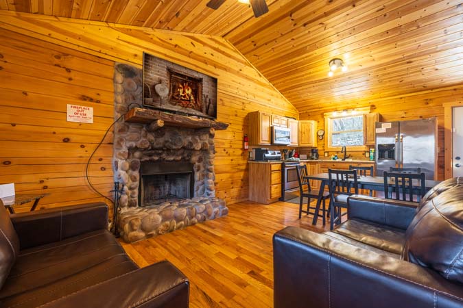 Quiet forest setting at Little Pine Cabin