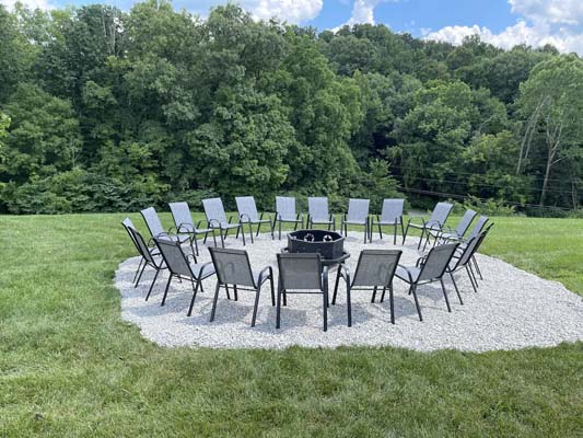fire ring with seating