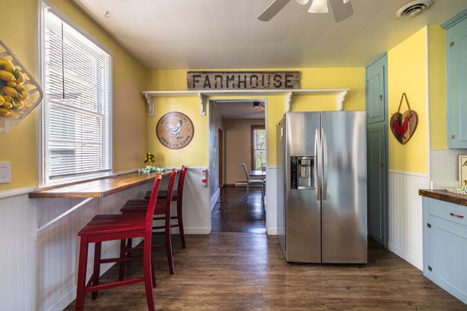 Dining room setup at Ruby Farmhouse