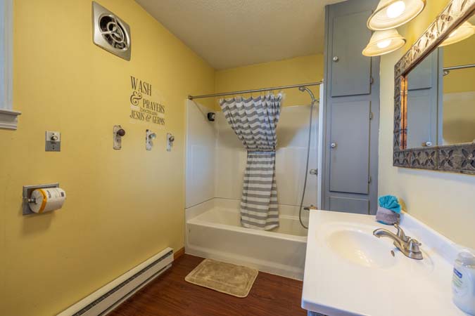 Outdoor fire ring with seating at Ruby Farmhouse