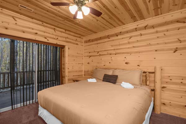 Rustic elegance in the cabin bedroom